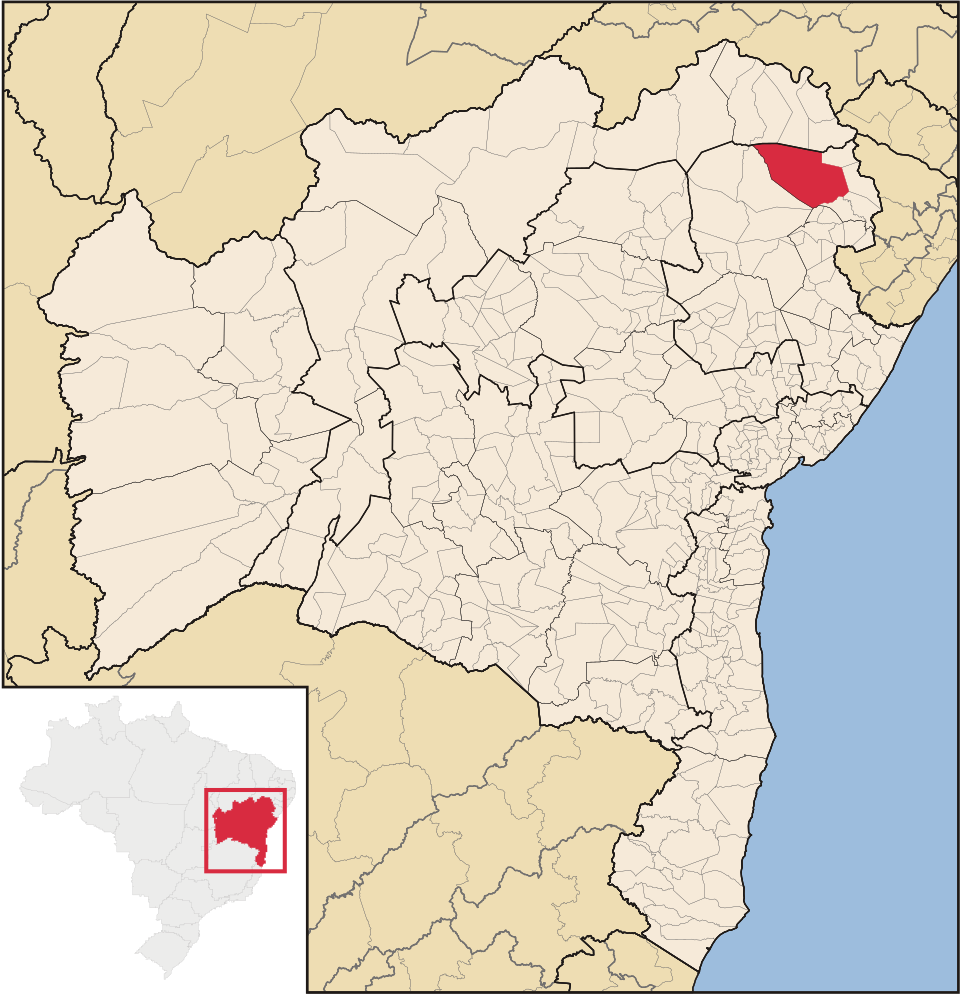 Mapa de localização de Jeremoabo em BA
