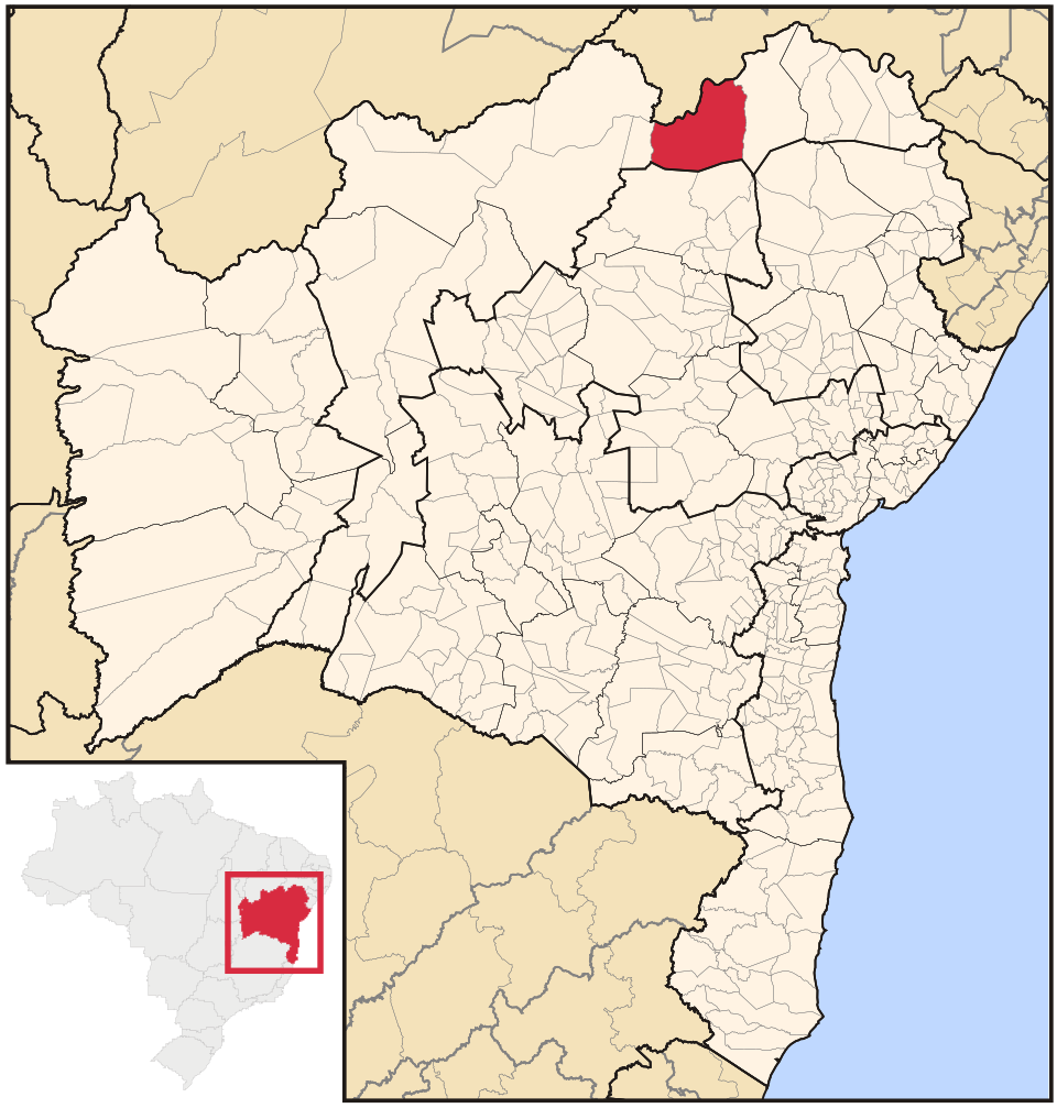 Mapa de localização de Juazeiro em BA