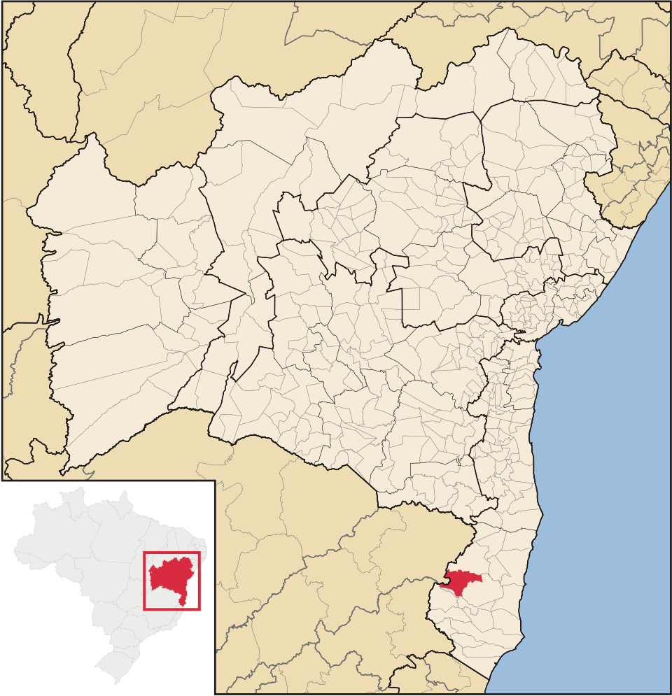 Mapa de localização de Jucuruçu em BA