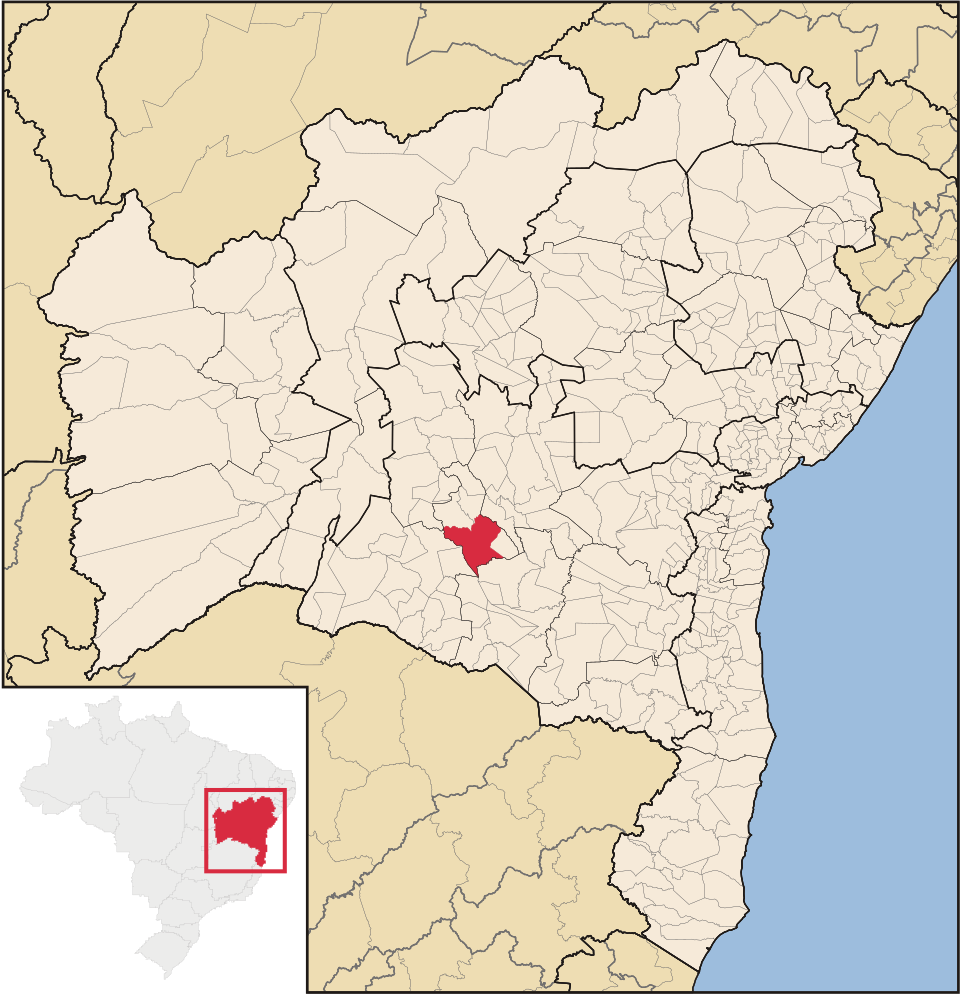 Mapa de localização de Livramento de Nossa Senhora em BA