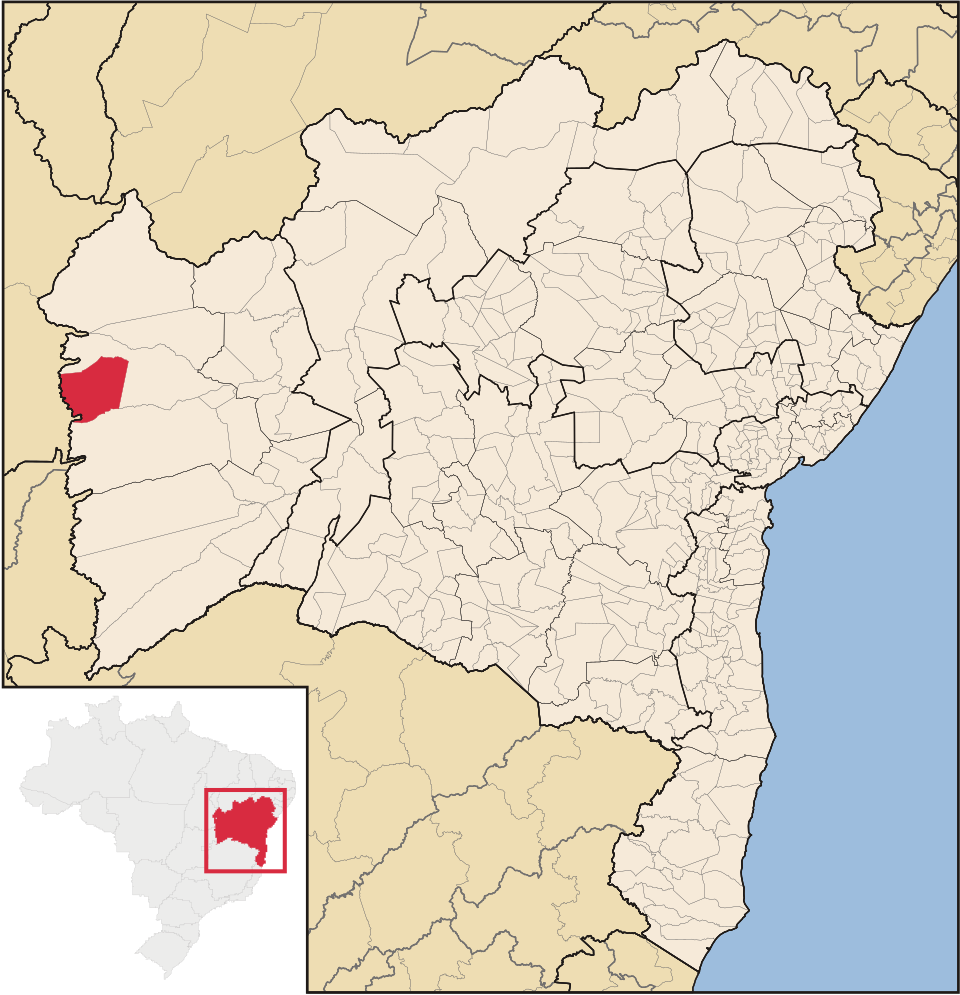 Mapa de localização de Luís Eduardo Magalhães em BA