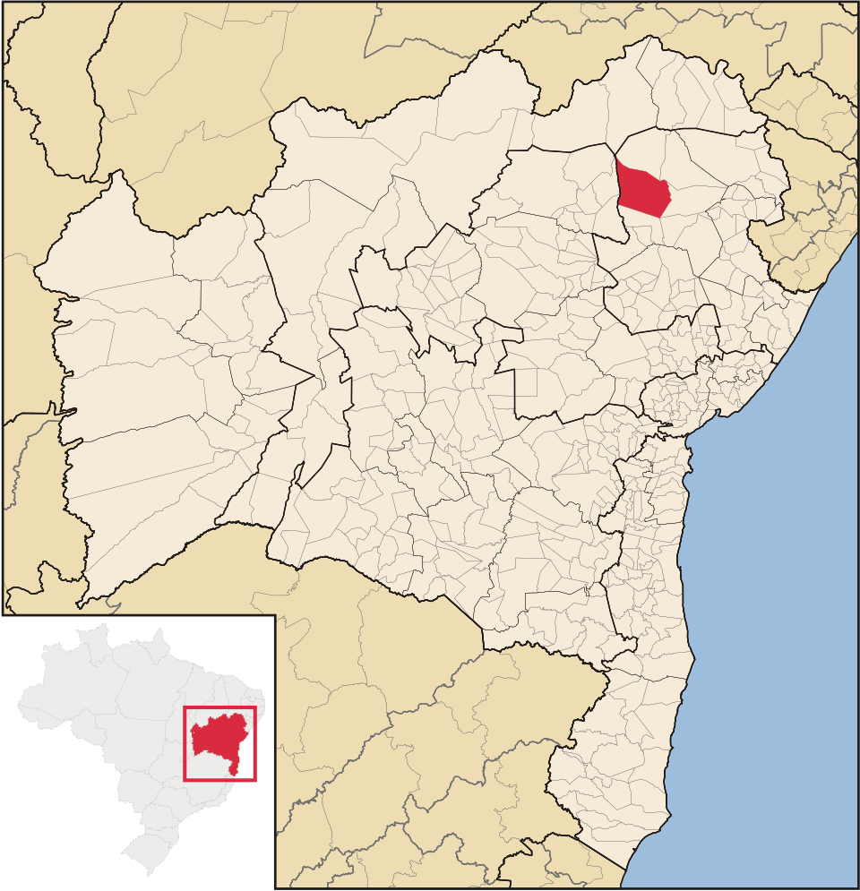 Mapa de localização de Monte Santo em BA