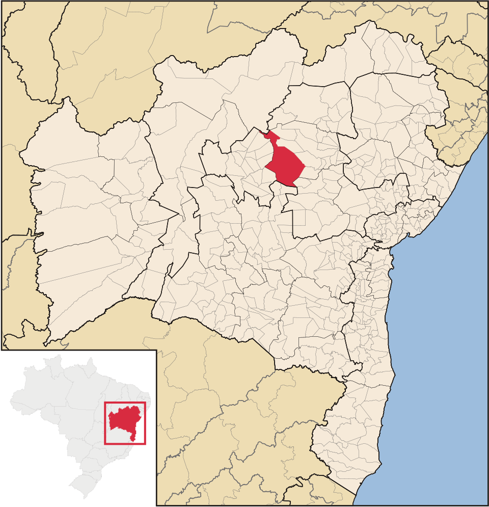 Mapa de localização de Morro do Chapéu em BA