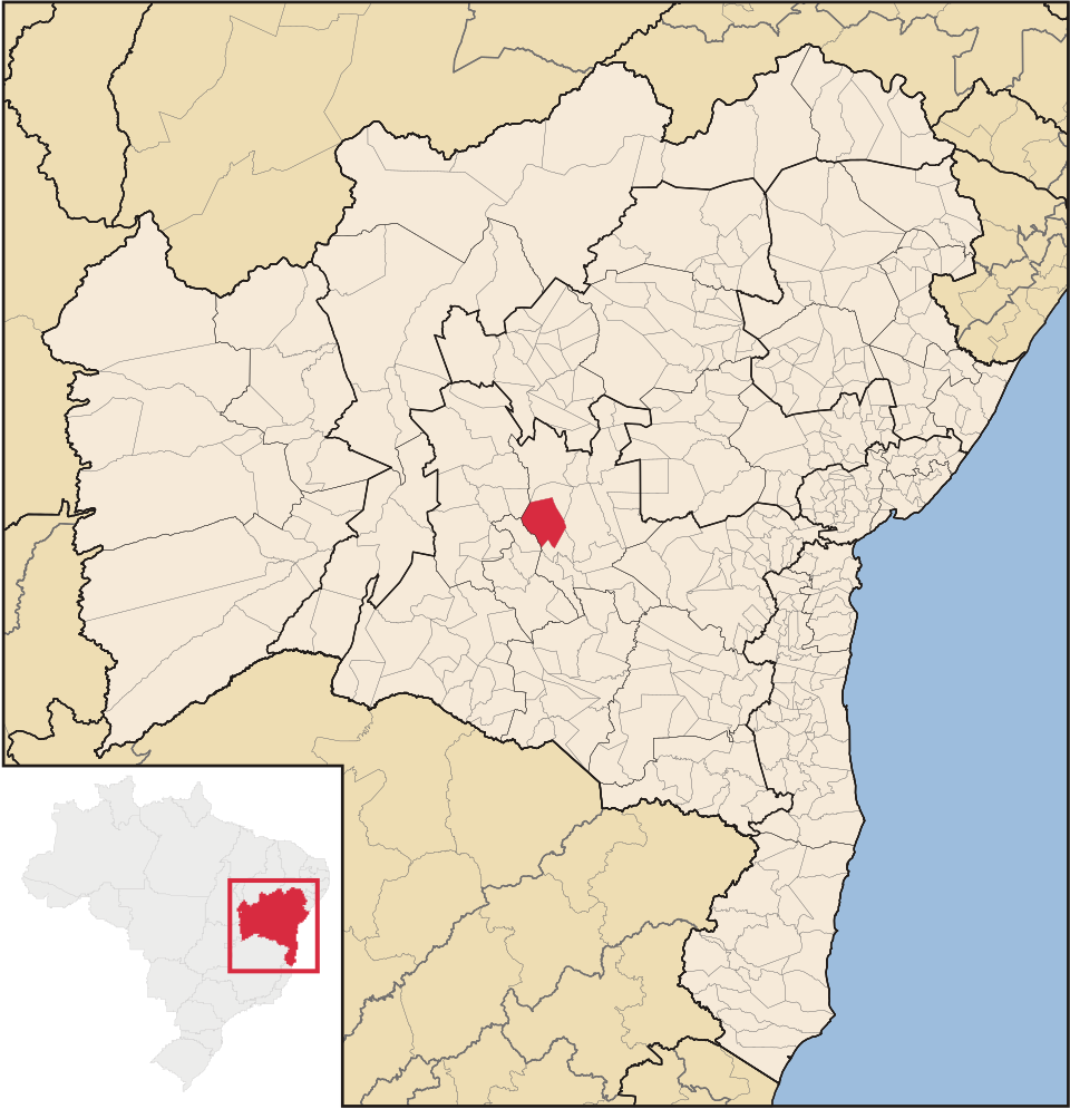 Mapa de localização de Piatã em BA