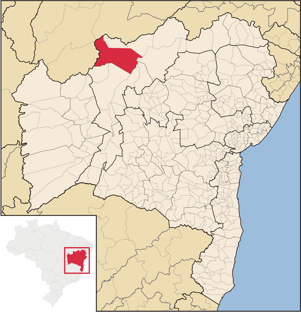 Mapa de localização de Pilão Arcado em BA