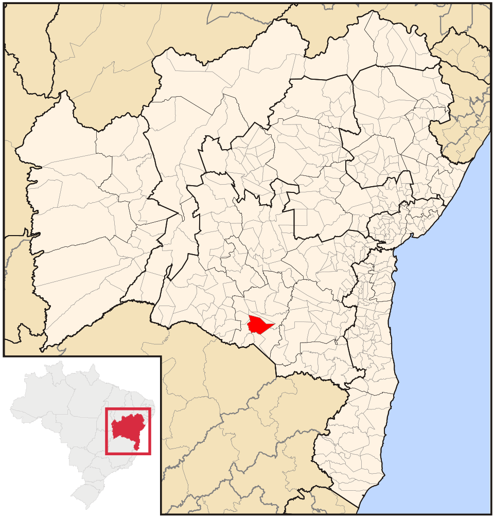 Mapa de localização de Presidente Jânio Quadros em BA