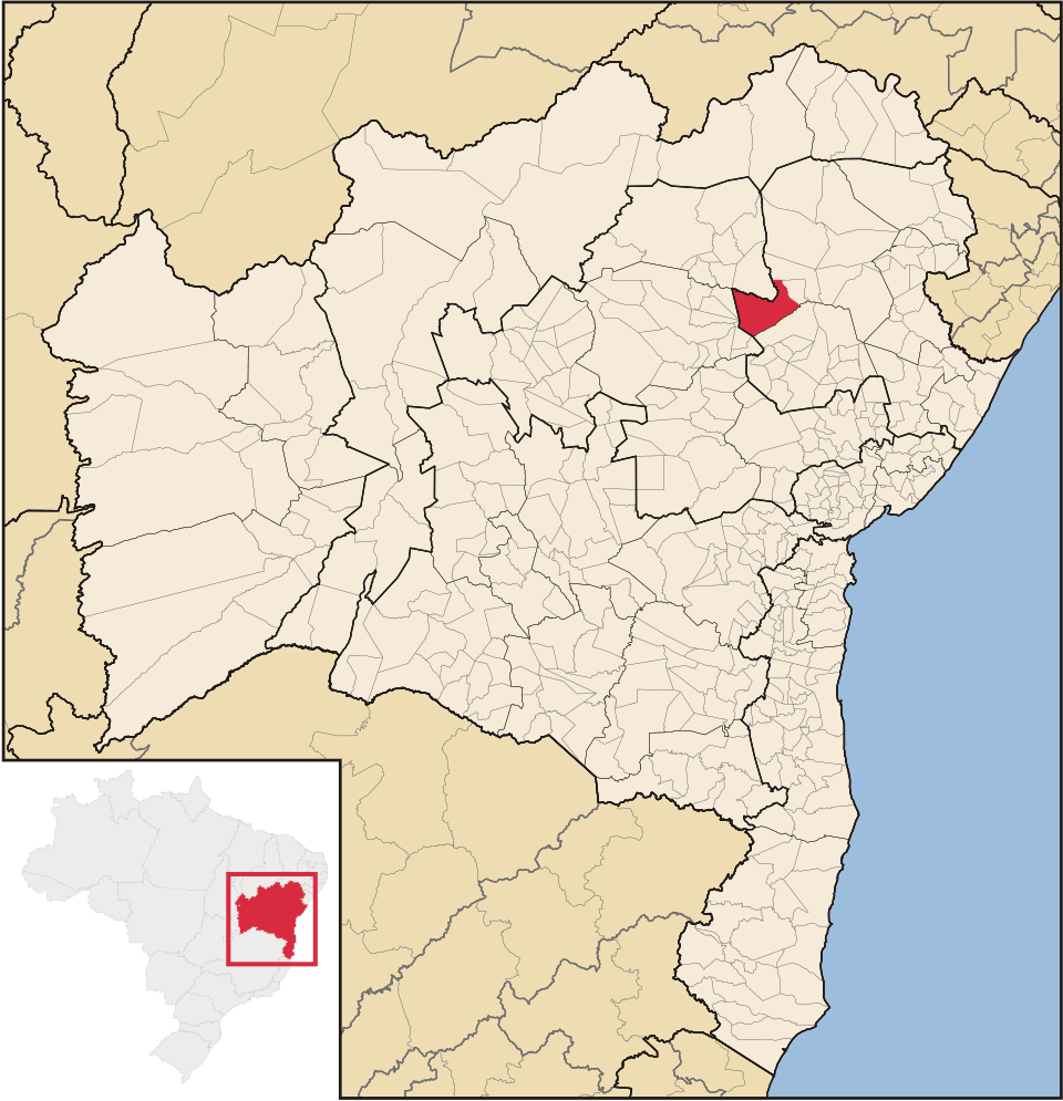 Mapa de localização de Queimadas em BA