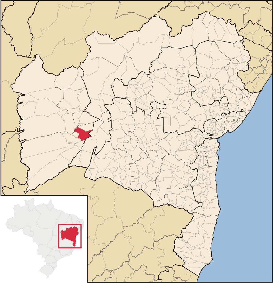 Mapa de localização de Santana em BA