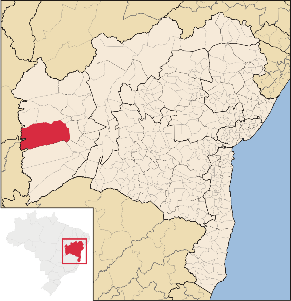 Mapa de localização de São Desidério em BA