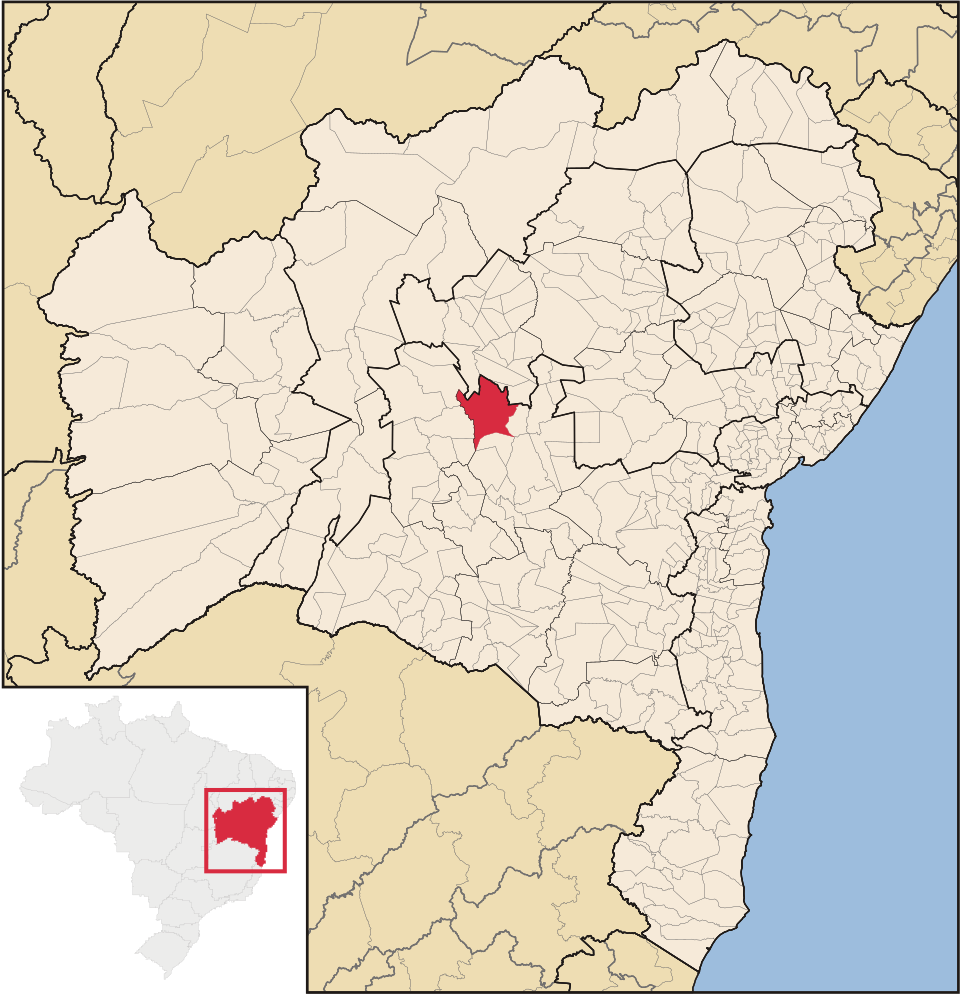 Mapa de localização de Seabra em BA