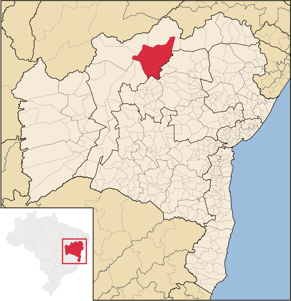 Mapa de localização de Sento Sé em BA