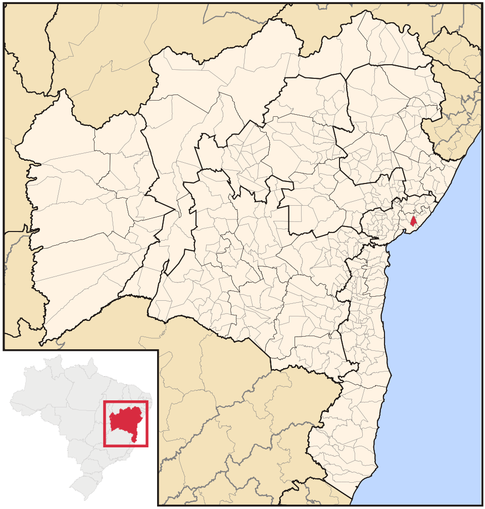 Mapa de localização de Simões Filho em BA