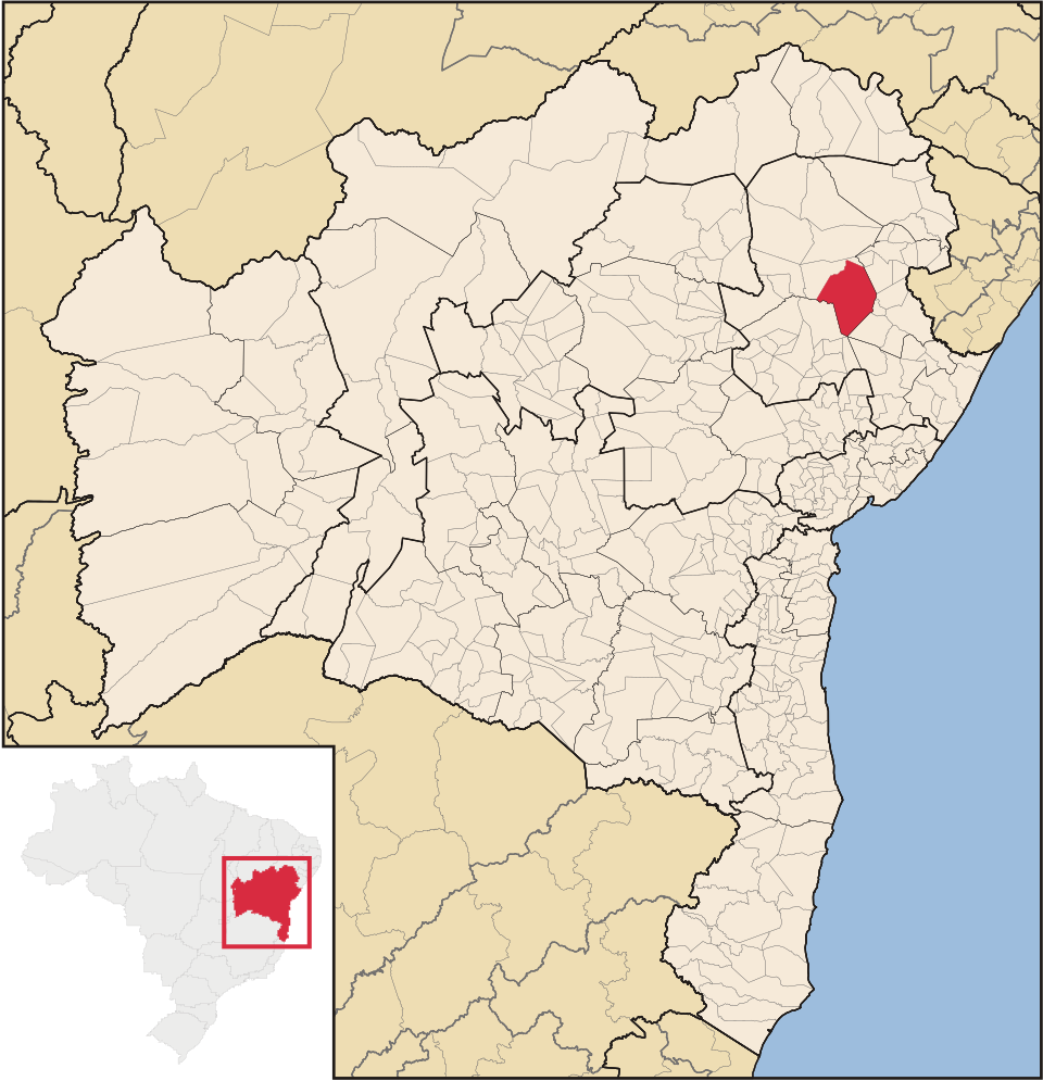 Mapa de localização de Tucano em BA