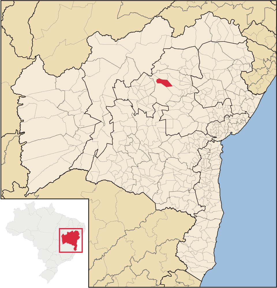 Mapa de localização de Várzea Nova em BA