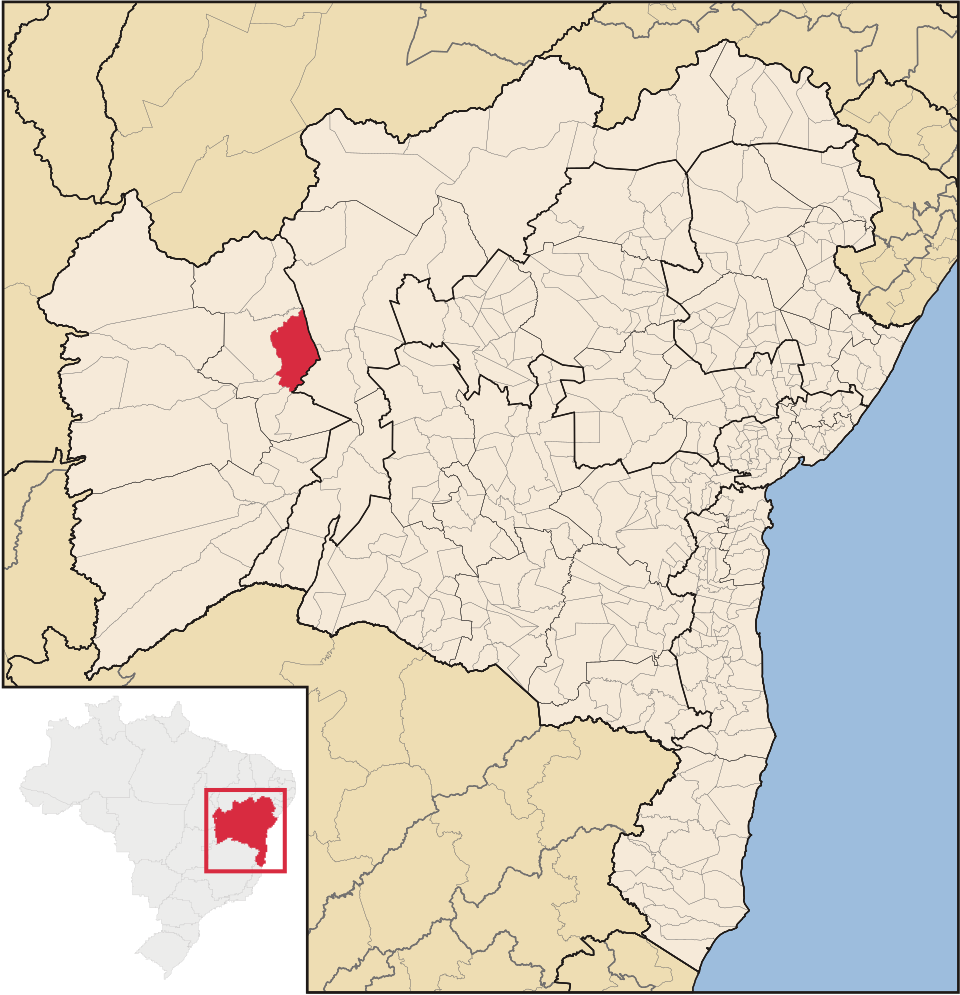 Mapa de localização de Wanderley em BA
