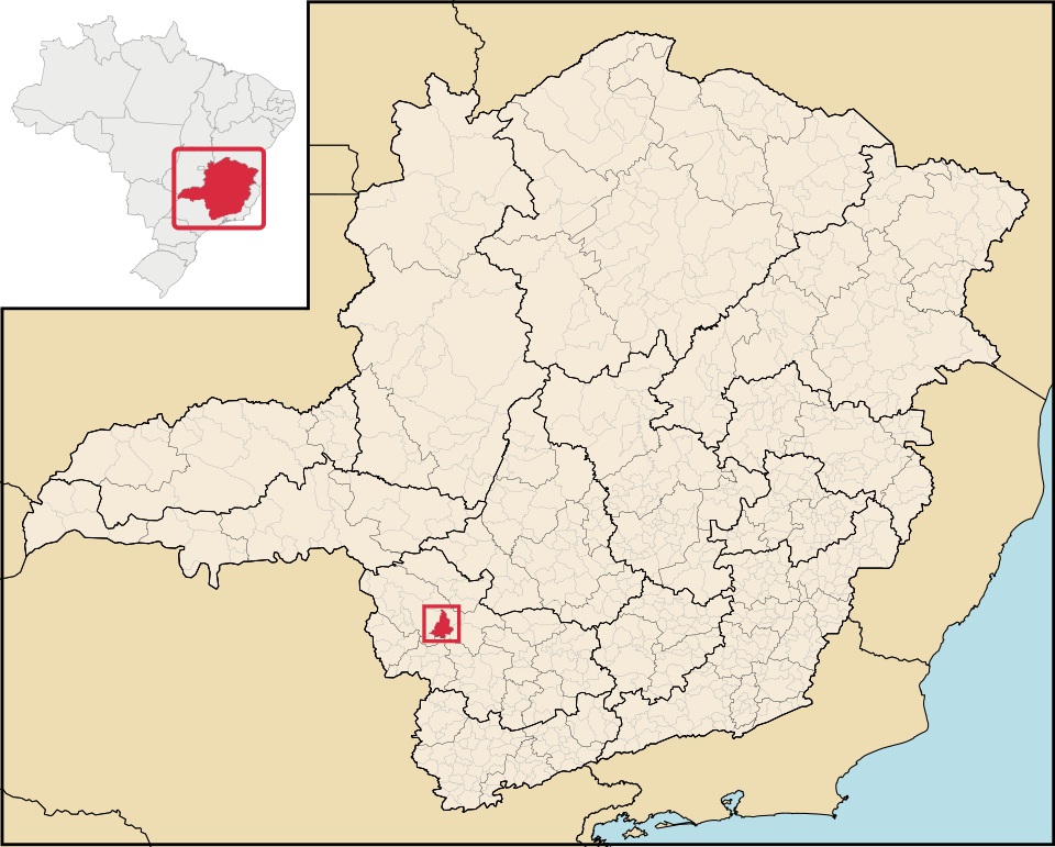 Mapa de localização de Alpinópolis em MG