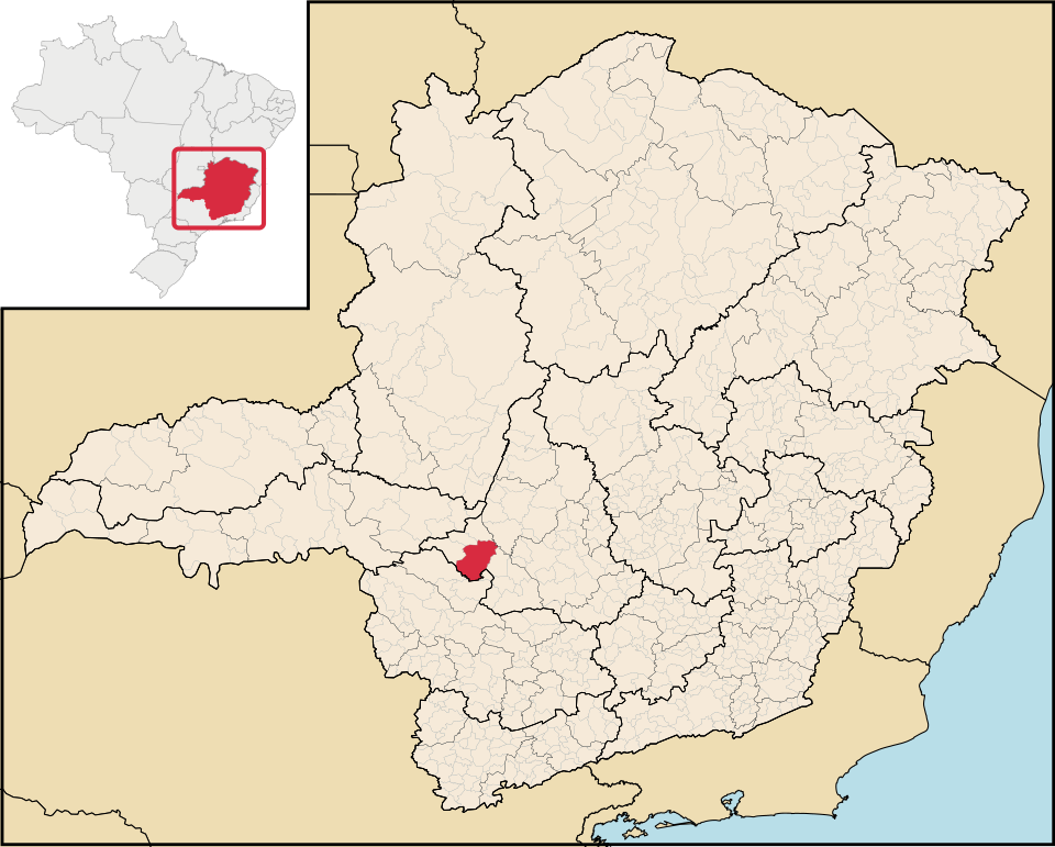 Mapa de localização de Bambuí em MG