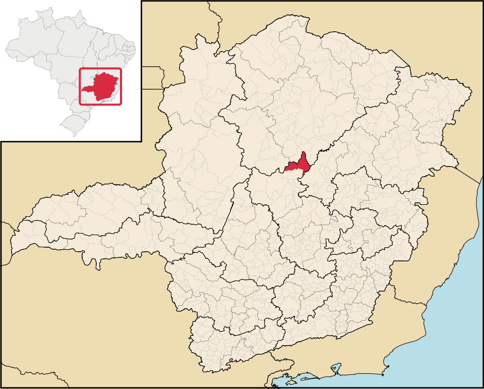 Mapa de localização de Buenópolis em MG