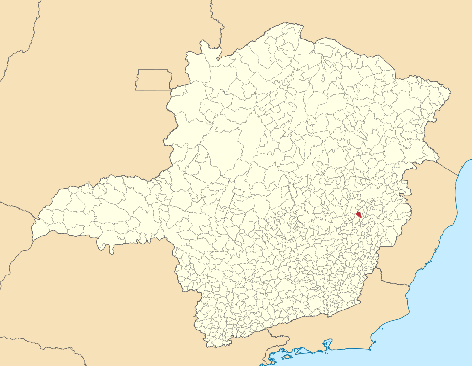 Mapa de localização de Bugre em MG