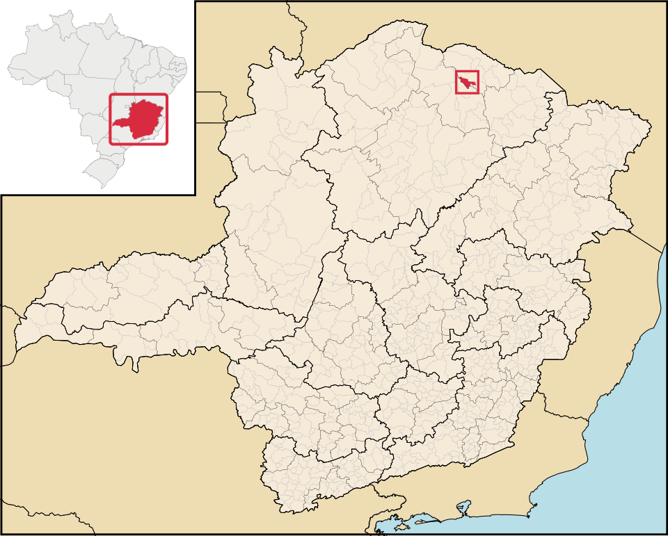 Mapa de localização de Catuti em MG