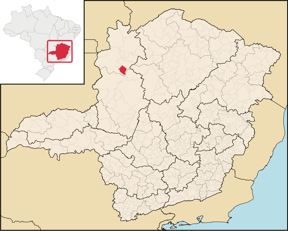 Mapa de localização de Dom Bosco em MG