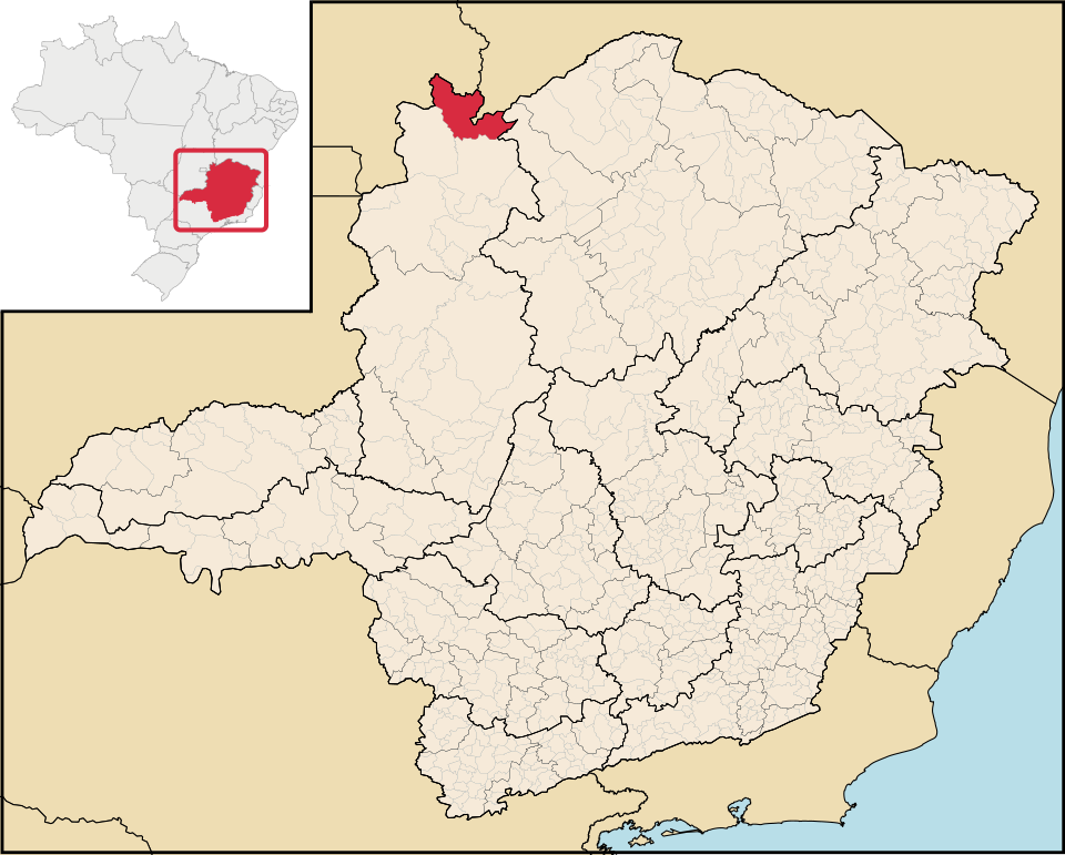 Mapa de localização de Formoso em MG