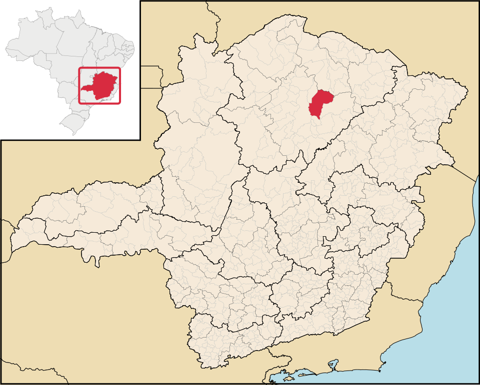 Mapa de localização de Francisco Sá em MG