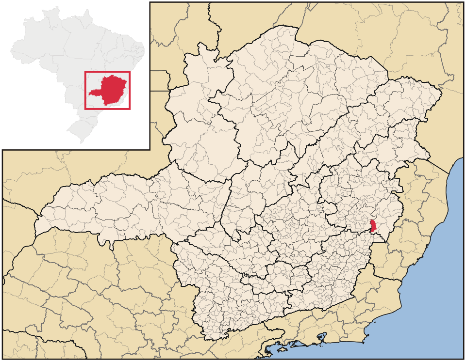 Mapa de localização de Ipanema em MG
