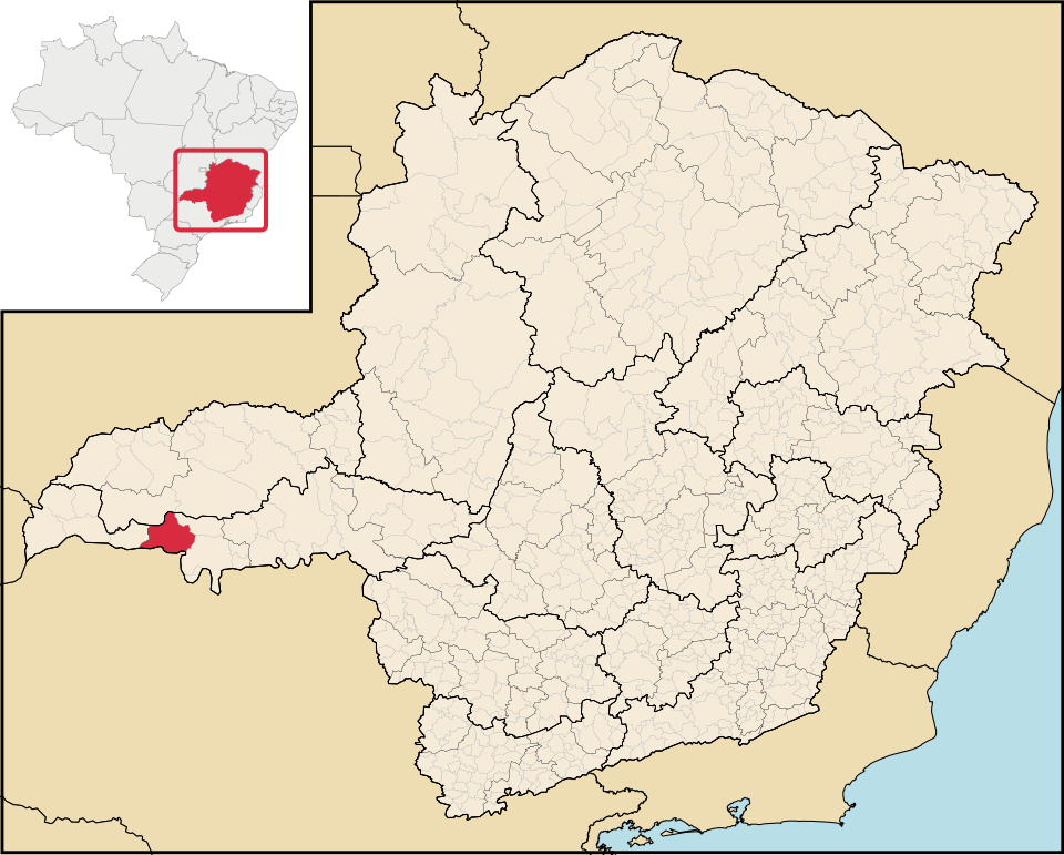 Mapa de localização de Itapagipe em MG
