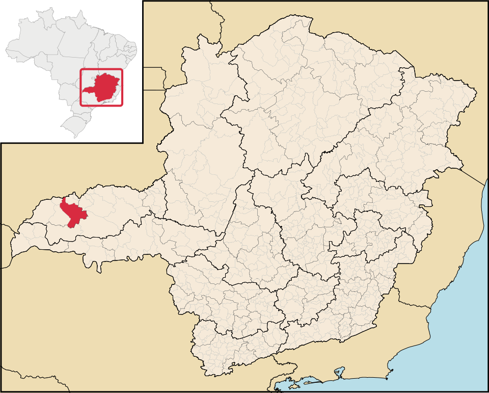Mapa de localização de Ituiutaba em MG