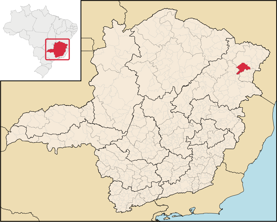 Mapa de localização de Joaíma em MG
