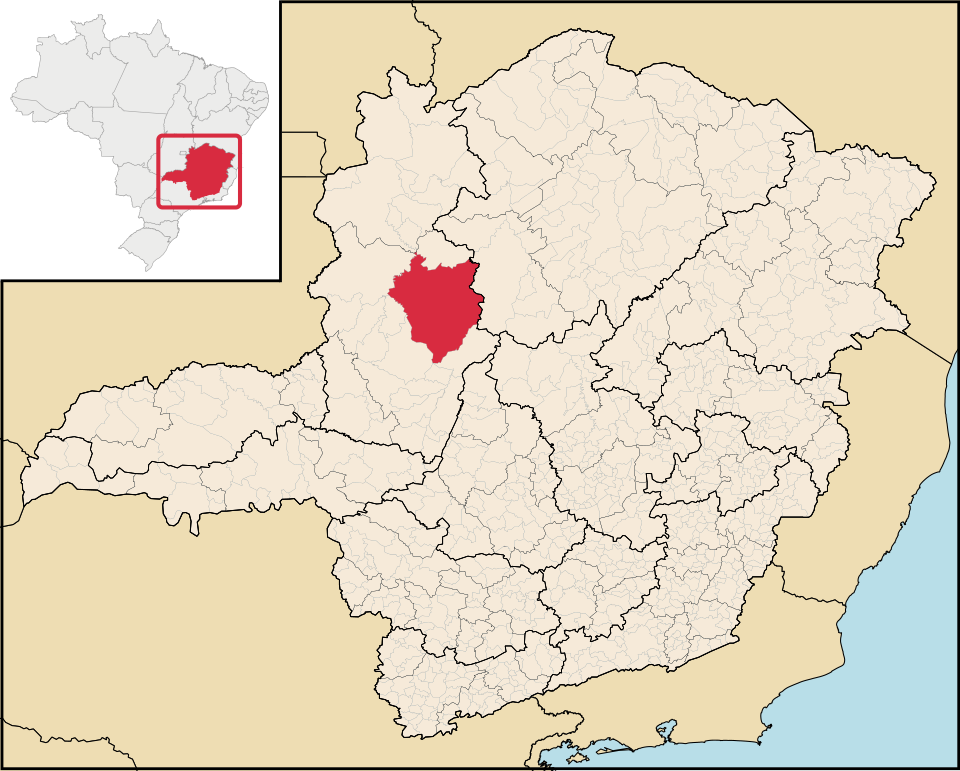 Mapa de localização de João Pinheiro em MG