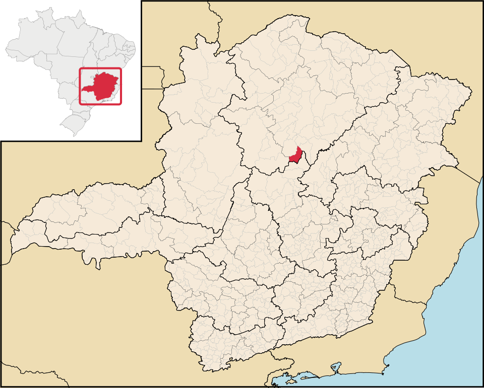 Mapa de localização de Joaquim Felício em MG