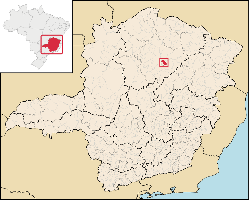 Mapa de localização de Juramento em MG