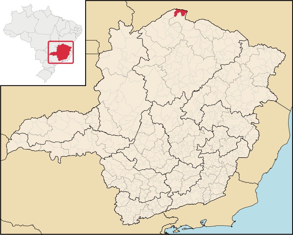 Mapa de localização de Juvenília em MG