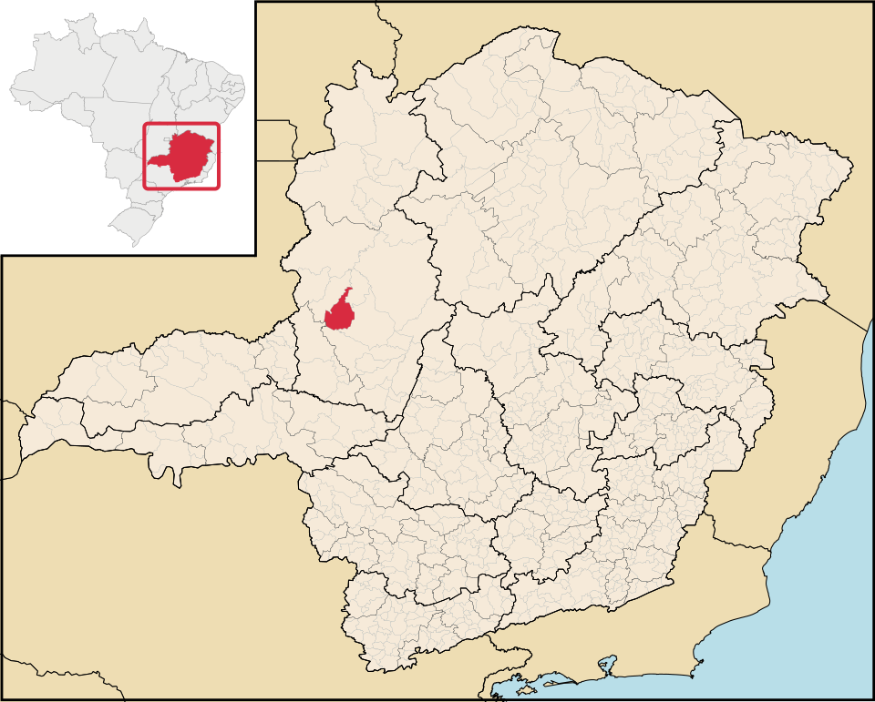 Mapa de localização de Lagamar em MG