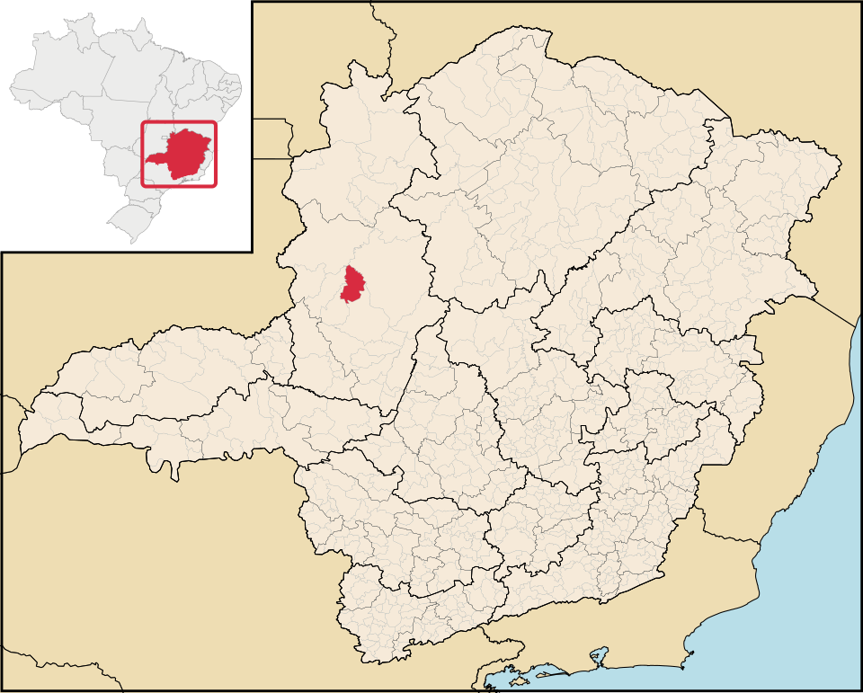 Mapa de localização de Lagoa Grande em MG