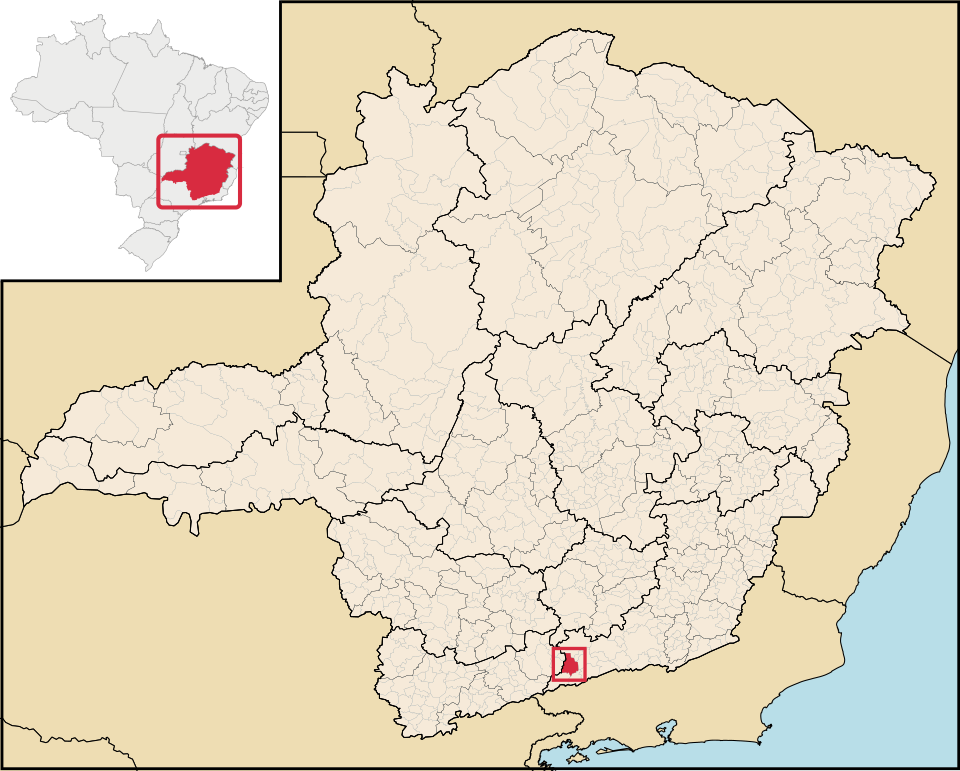 Mapa de localização de Liberdade em MG