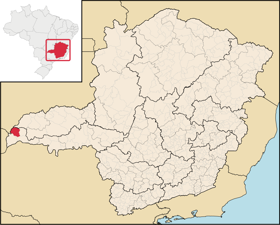 Mapa de localização de Limeira do Oeste em MG