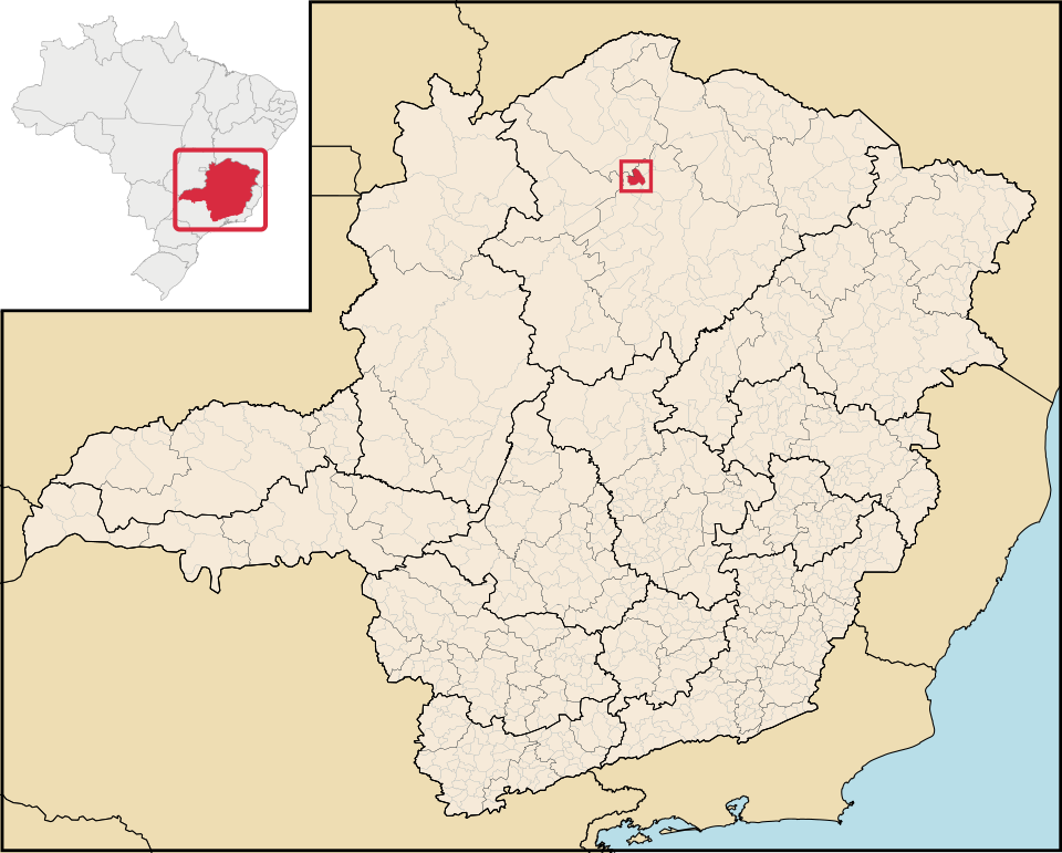 Mapa de localização de Lontra em MG