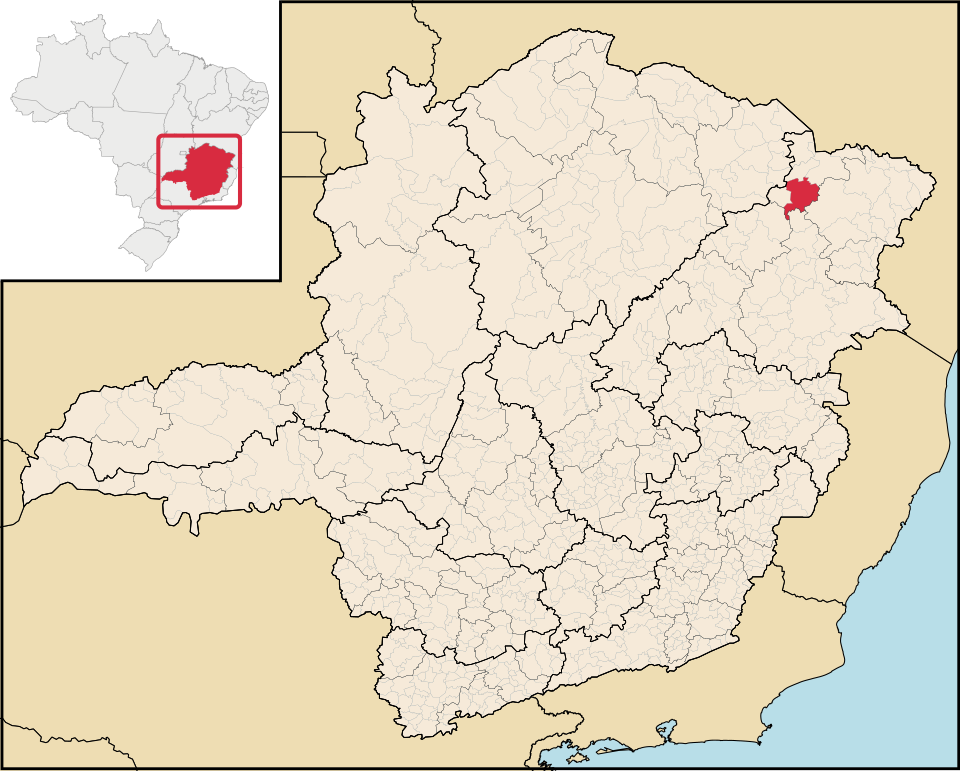 Mapa de localização de Medina em MG