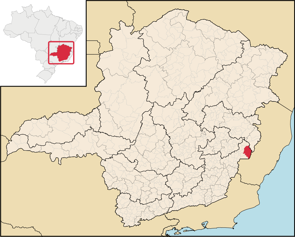 Mapa de localização de Mutum em MG