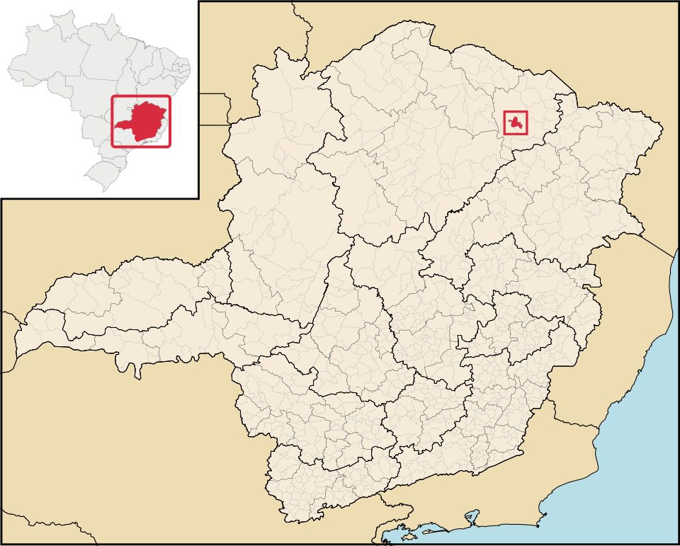Mapa de localização de Novorizonte em MG