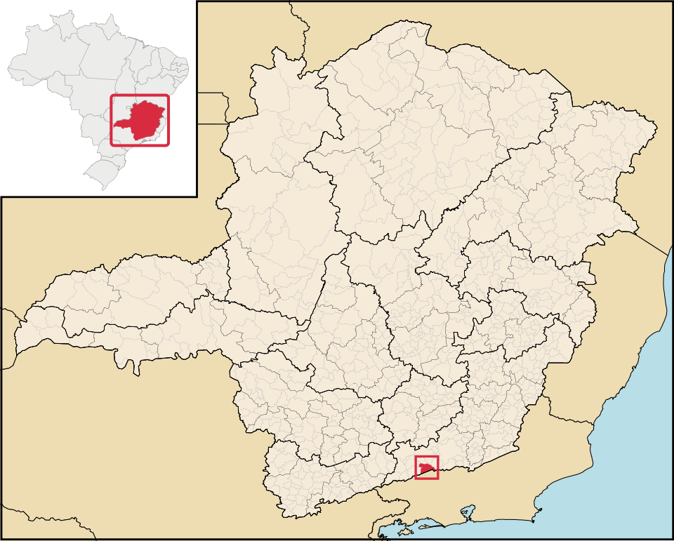 Mapa de localização de Rio Preto em MG