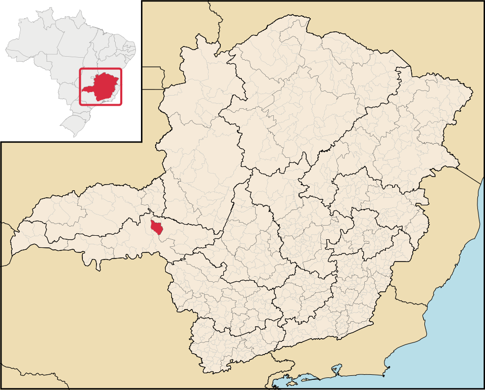 Mapa de localização de Santa Juliana em MG