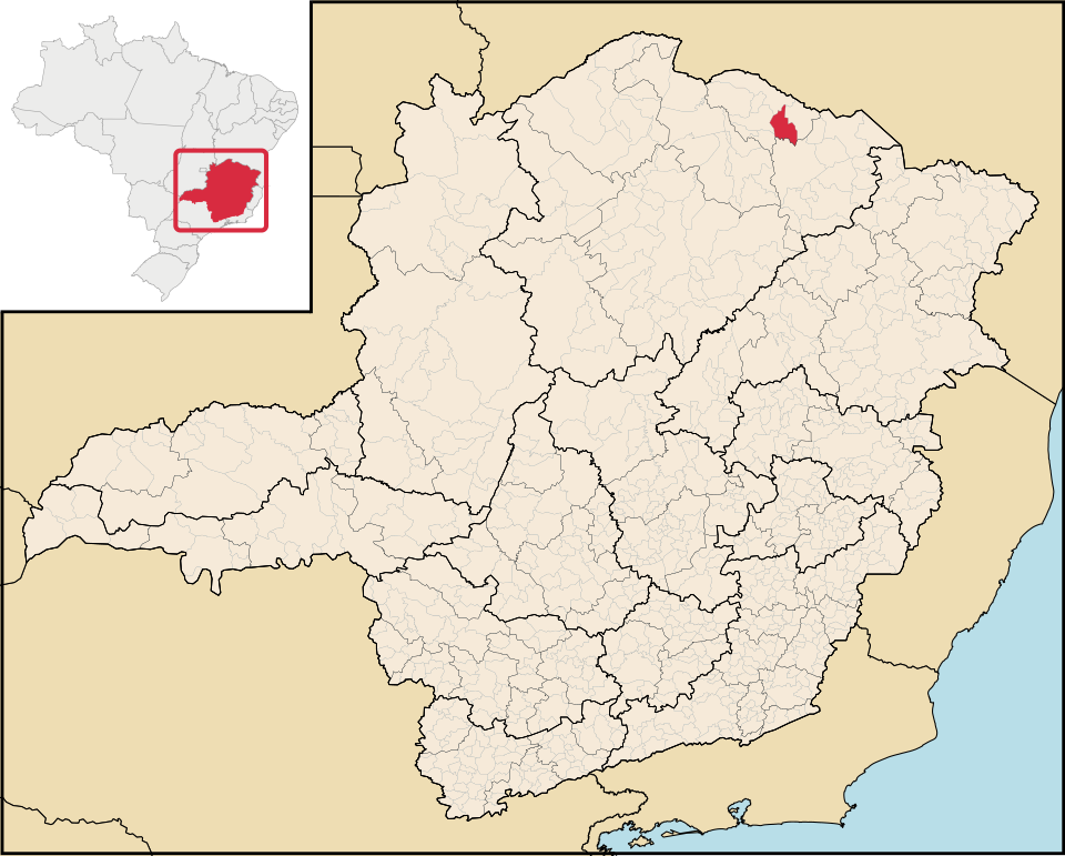 Mapa de localização de Santo Antônio do Retiro em MG