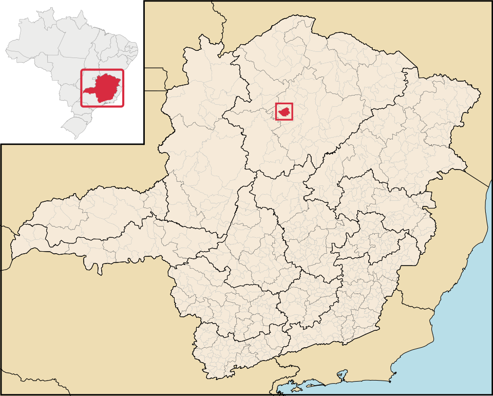 Mapa de localização de São João do Pacuí em MG