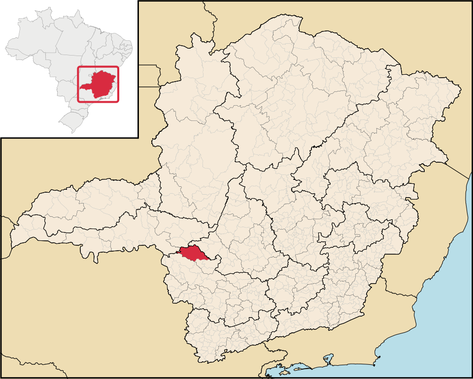 Mapa de localização de São Roque de Minas em MG