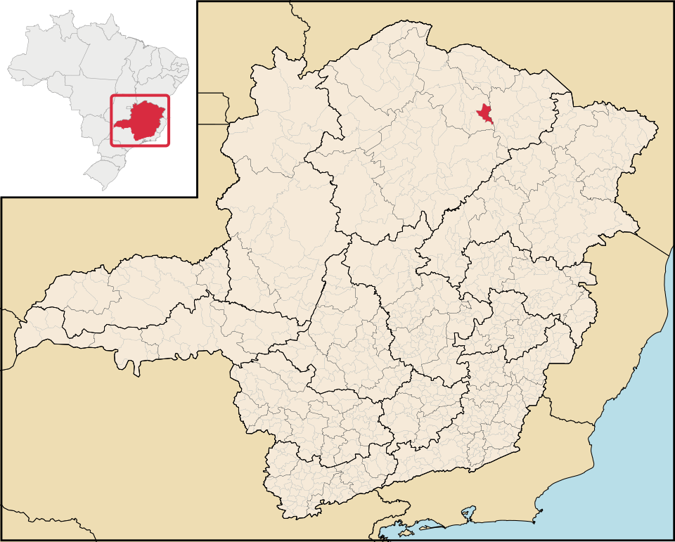 Mapa de localização de Serranópolis de Minas em MG