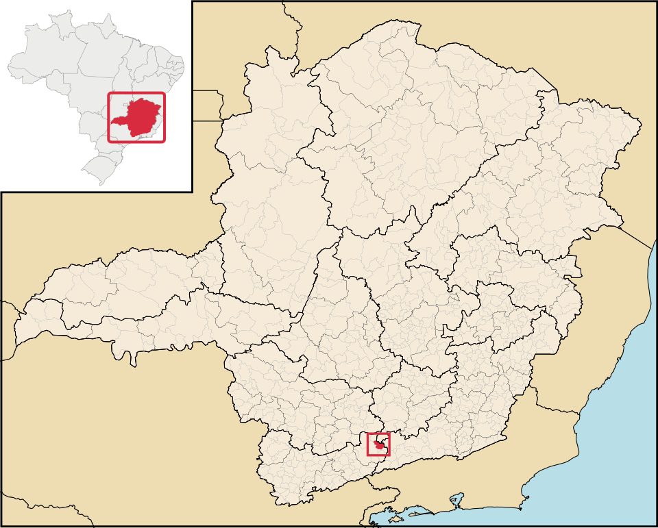 Mapa de localização de Serranos em MG